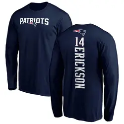 Alex Erickson New England Patriots Men's Navy Backer Long Sleeve T-Shirt -