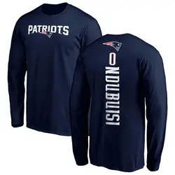 Haggai Ndubuisi New England Patriots Men's Navy Backer Long Sleeve T-Shirt -