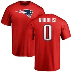 Haggai Ndubuisi New England Patriots Men's Red Name & Number Logo T-Shirt -