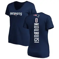 Haggai Ndubuisi New England Patriots Women's Navy Backer Slim Fit T-Shirt -