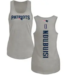 Haggai Ndubuisi New England Patriots Women's by Backer Tri-Blend Tank Top - Ash