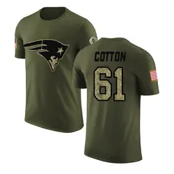 Lester Cotton New England Patriots Men's Legend Olive Salute to Service T-Shirt