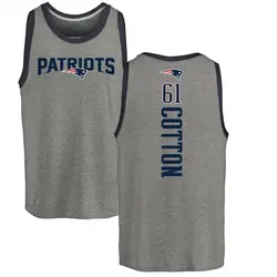 Lester Cotton New England Patriots Men's by Backer Tri-Blend Tank Top - Ash