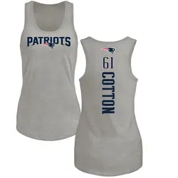 Lester Cotton New England Patriots Women's by Backer Tri-Blend Tank Top - Ash