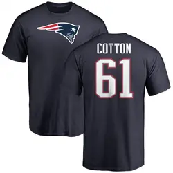 Lester Cotton New England Patriots Youth Navy Name & Number Logo T-Shirt -