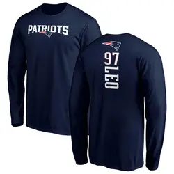 Titus Leo New England Patriots Men's Navy Backer Long Sleeve T-Shirt -