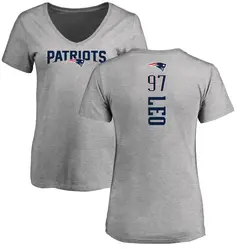 Titus Leo New England Patriots Women's Backer V-Neck T-Shirt - Ash