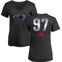 Titus Leo New England Patriots Women's Black by Midnight Mascot T-Shirt -