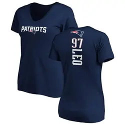 Titus Leo New England Patriots Women's Navy Backer Slim Fit T-Shirt -