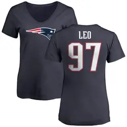 Titus Leo New England Patriots Women's Navy Name & Number Logo T-Shirt -